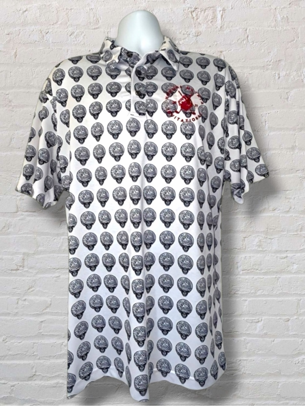 Chase 54 Skull Golf Ball Polo Shirt l Men’s XL | MB1001 | Performance Stretch